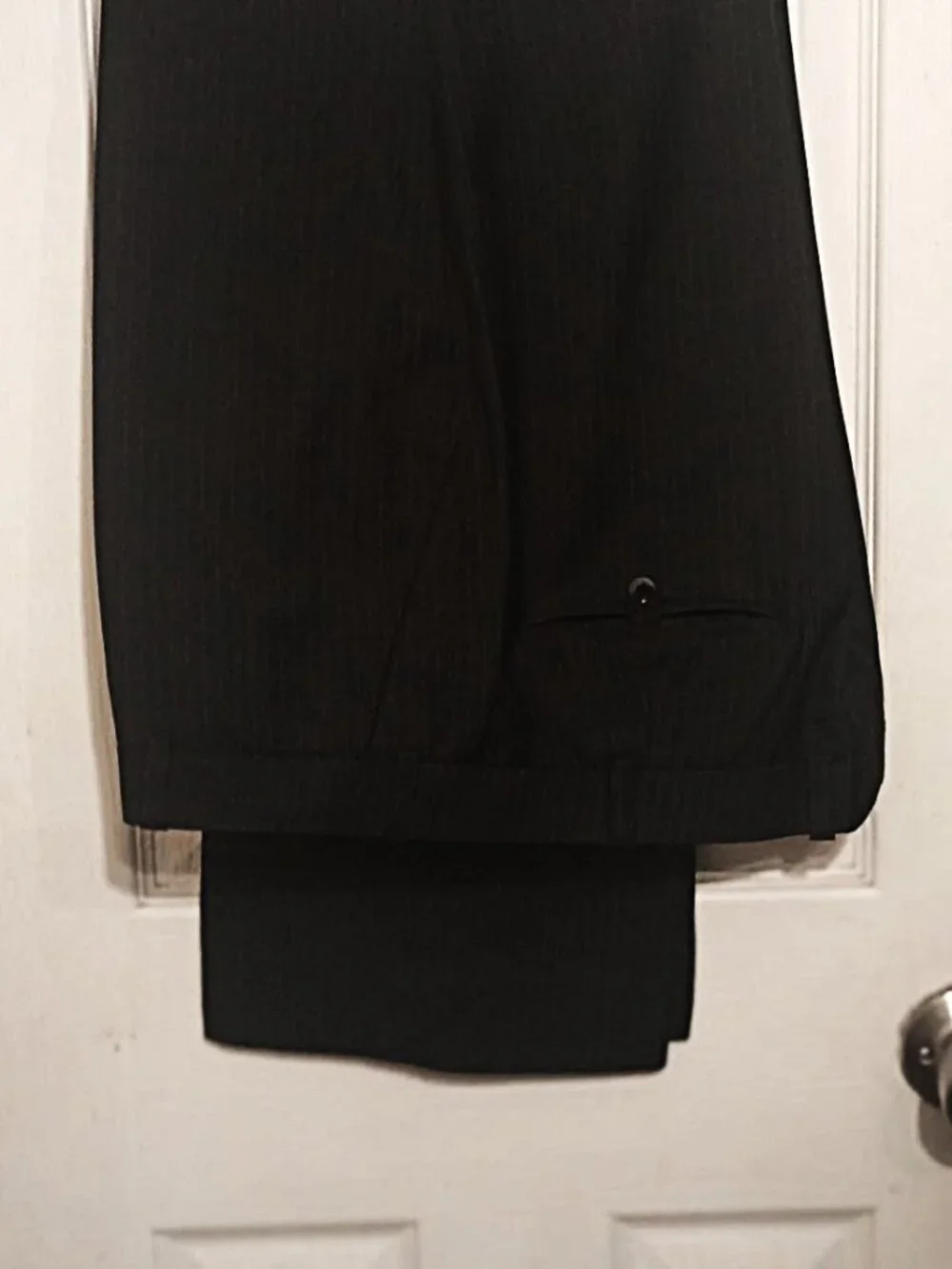 Raymond Paldi Men Grayish Brown Pinstripe 2 Piece Slim Fit Suit   46R